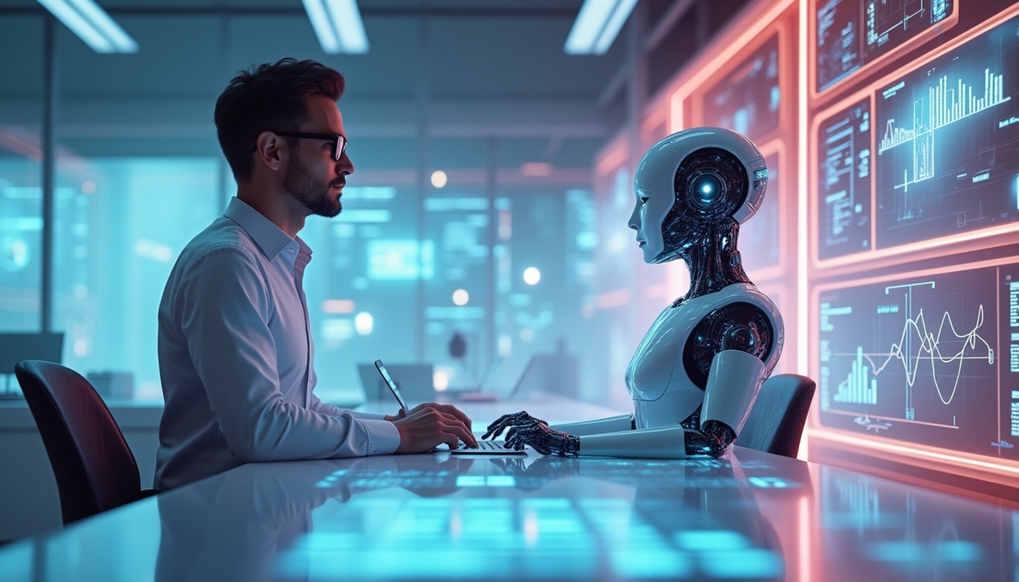 El futuro del trabajo con IA: cómo la colaboración humano-máquina impulsa nuevas habilidades y oportunidades